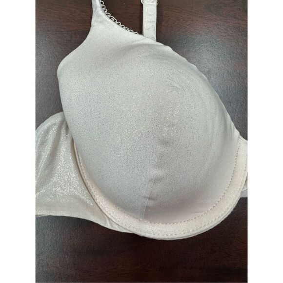 Victoria’s Secret Body By Victoria Lined Perfect Coverage Nude Sparkle Bra 34B - Picture 2 of 9